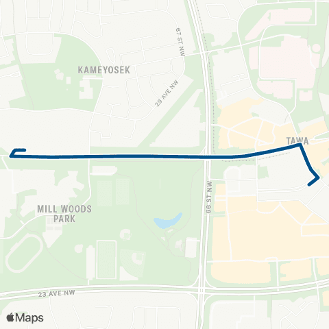 ETS Lakewood - Mill Woods map