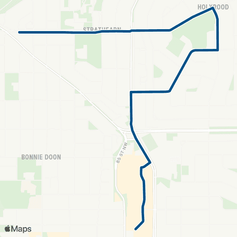 ETS Bonnie Doon - Holyrood map
