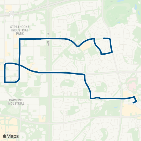 ETS Mill Woods - Millbourne Woodvale map