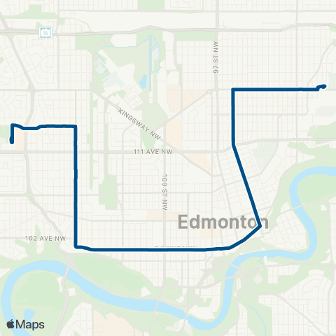 ETS Westmount - Downtown - Coliseum map