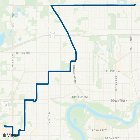 ETS Northgate - West Edmonton Mall map