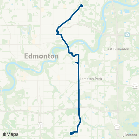 ETS West Clareview - Mill Woods map