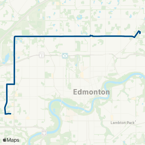ETS West Edmonton Mall - West Clareview map