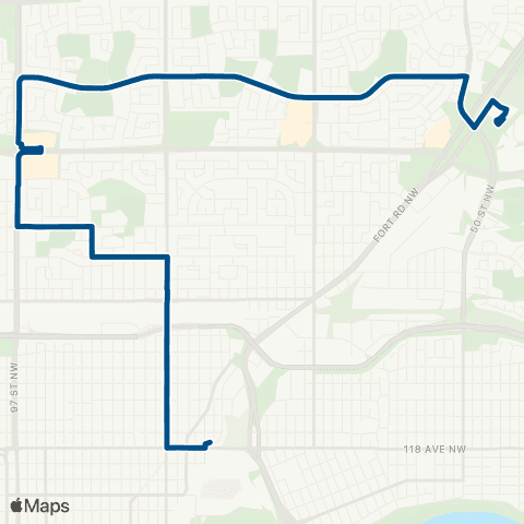 ETS West Clareview - Coliseum map