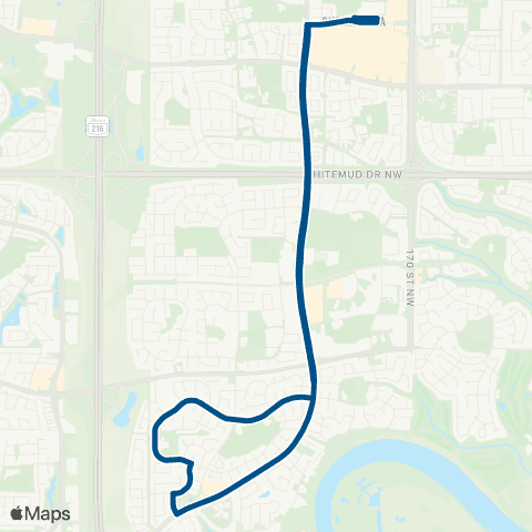 ETS West Edmonton Mall - Jamieson Place map