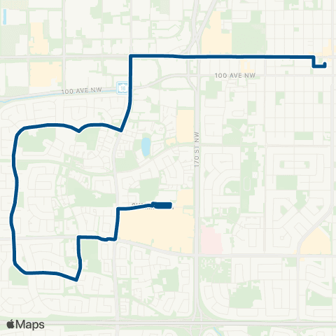 ETS West Edmonton Mall - Jasper Place map