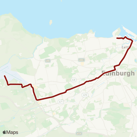 Edinburgh Trams Edinburgh Airport - Newhaven map
