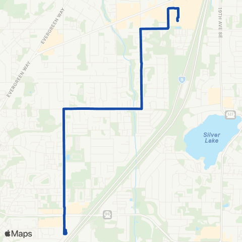 Everett Transit S to Mariner P&R - N to Mall Station map
