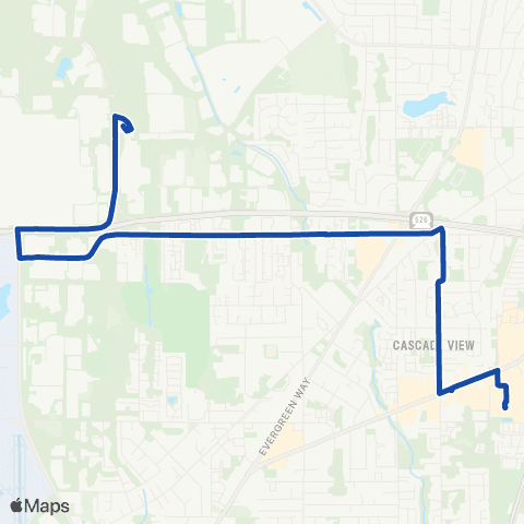 Everett Transit W to Seaway TC - E to Mall Station map