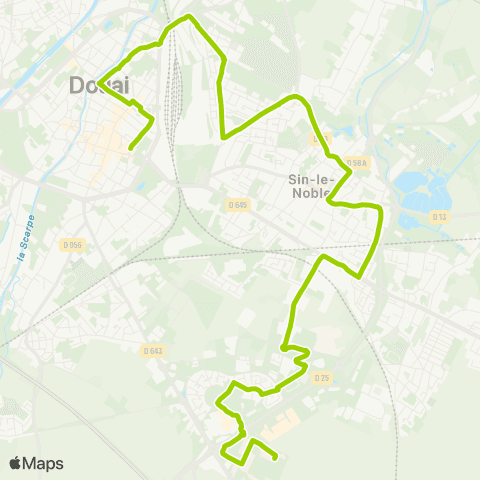 Évéole Dechy Rés.Desbordes Valmore - Douai Pl. de Gaulle map