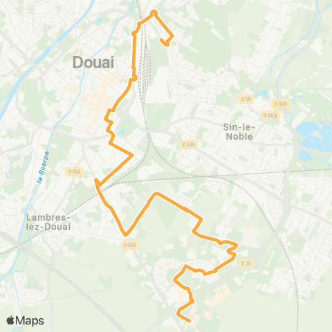 Évéole Chd - Douai Gabriel Fauré map