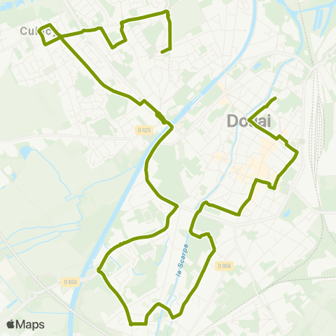 Évéole Douai de Lattre de Tassigny - Douai Arsenal map