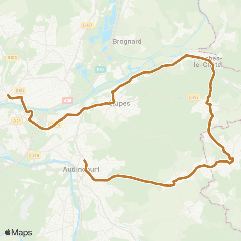 évolitY Montbéliard Acropole - Audincourt Arbletiers map