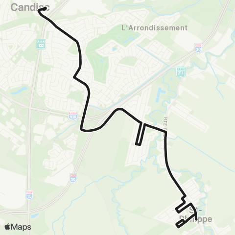 exo Le Richelain et Roussillon Saint-Philippe - Candiac map
