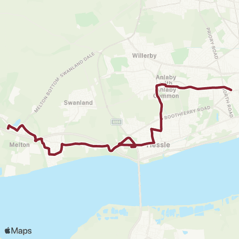 East Yorkshire Airmyn Avenue - South Hunsley School map