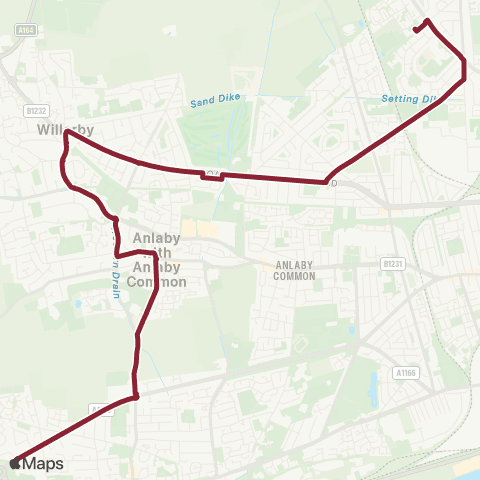 East Yorkshire Hessle Boothferry Rd - Kelvin Hall Sch map