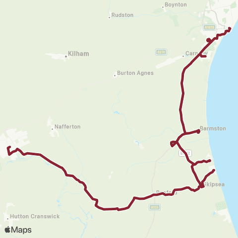 East Yorkshire Driffield George Street - Bridlington BS map