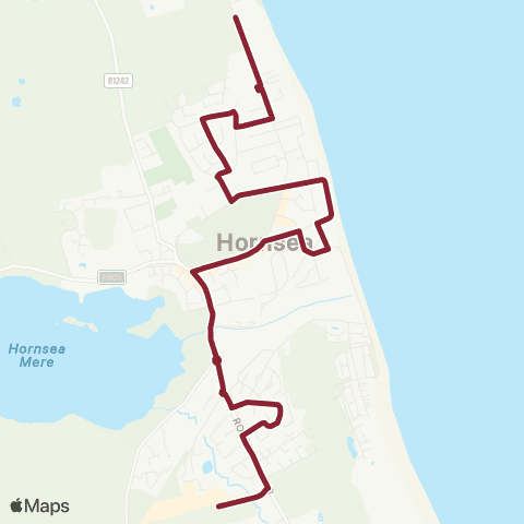 East Yorkshire Hornsea Caravan Pk - Hornsea Retail Pk map
