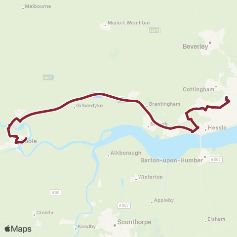 East Yorkshire Goole Hook Road - Kelvin Hall School map