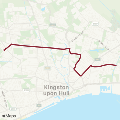East Yorkshire Hilston Grove - Kelvin Hall School map
