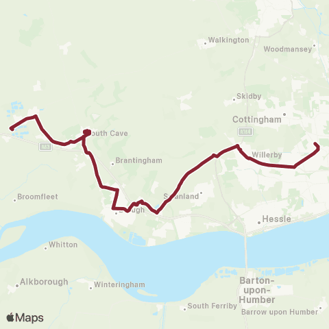 East Yorkshire N Cave Station Road - Kelvin Hall School map