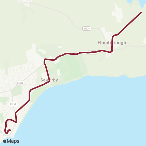 East Yorkshire Bridlington BS - North Landing map