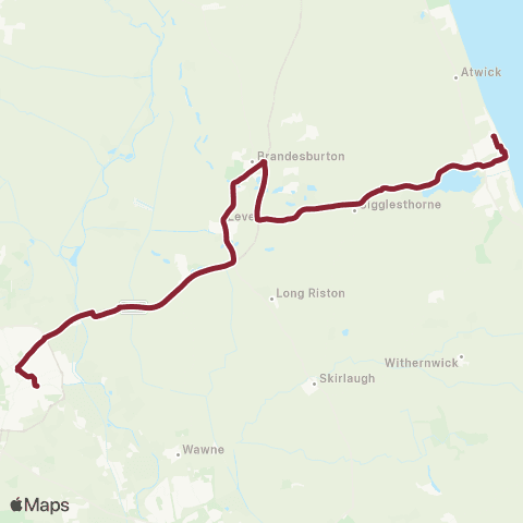 East Yorkshire Beverley Flemingate - Hornsea Cliff Road map
