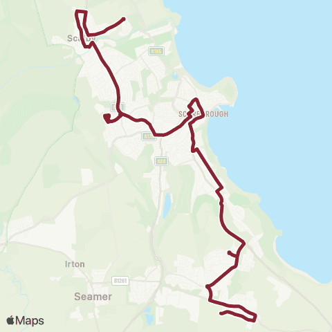East Yorkshire Scalby Road - Carr House Lane map