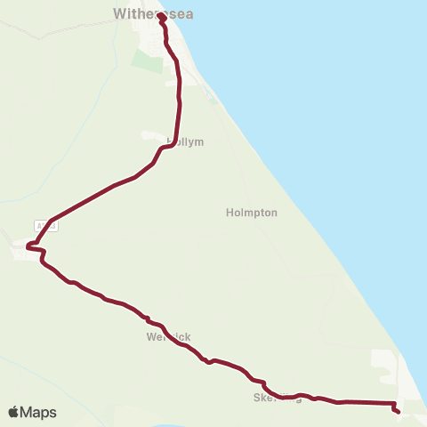 East Yorkshire Easington Seaside Rd - Withernsea Mem Ave map
