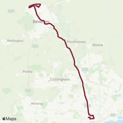 East Yorkshire Hull Interchange - Beverley Lockwood Rd map