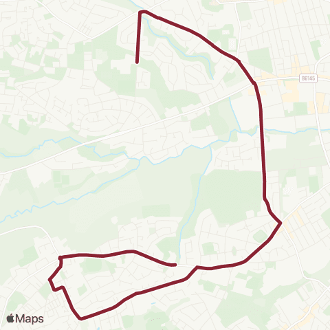 East Yorkshire Westminster Drive - Oaks Lane map
