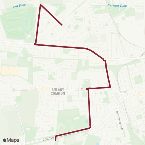 East Yorkshire Hotham Road South - Sirius Academy West map