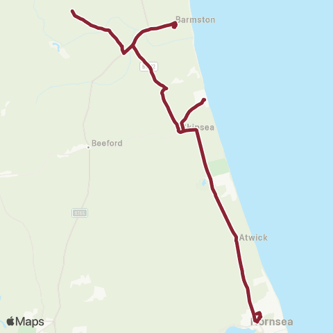 East Yorkshire Gransmoor Main Road - Hornsea School map