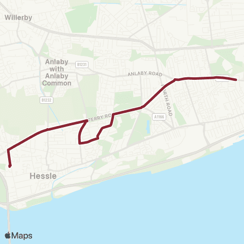 East Yorkshire Saner Street - Hessle Heads Lane map