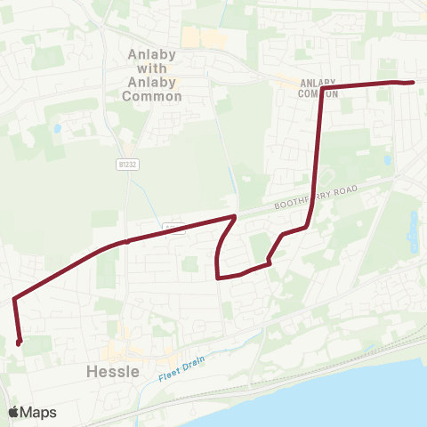 East Yorkshire Belgrave Drive - Hessle Heads Lane map