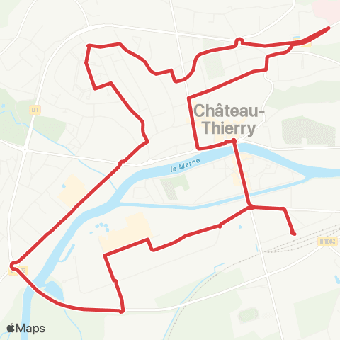 Fablio Château-Thierry Gare SNCF - Hôp. - Comtesses - Champunant - Gare SNCF map