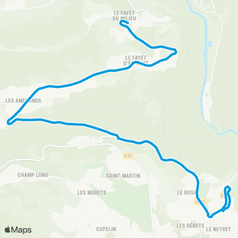 Facilibus Télécabines / le Châtelet - Fayet du Milieu map
