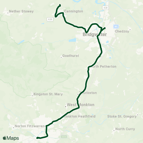 First Buses of Somerset Rodway Farm - Castle Way map