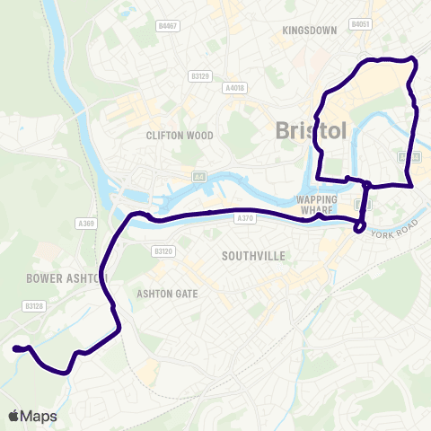 First Bristol Bath & the West Long Ashton P&R - Long Ashton P&R map