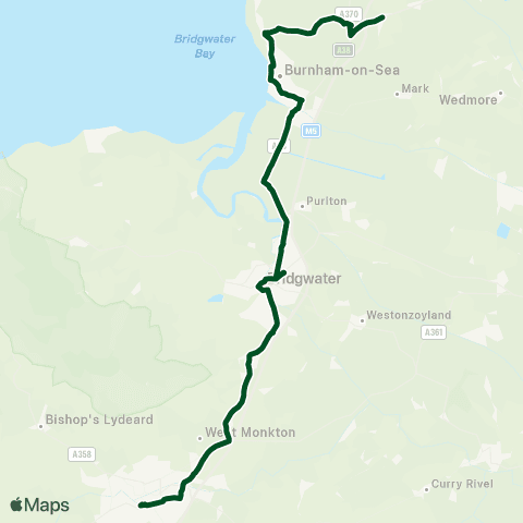 First Buses of Somerset Sea View Road - Castle Way map