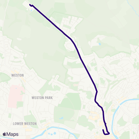 First Bristol Bath & the West Lansdown P&R - Milsom Street map