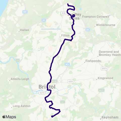 First Bristol Bath & the West Great Park Road - Hengrove Depot map