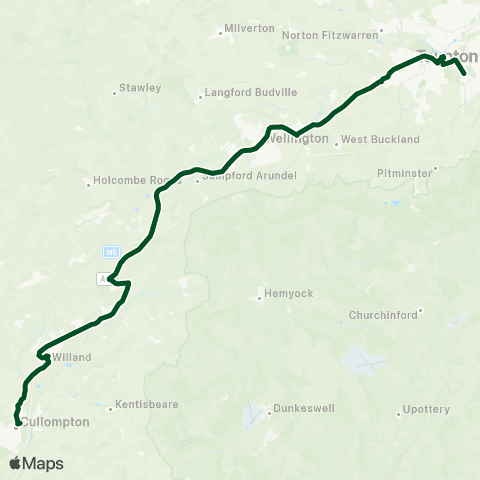 First Buses of Somerset Castle Way - Wellington Tile Centre map