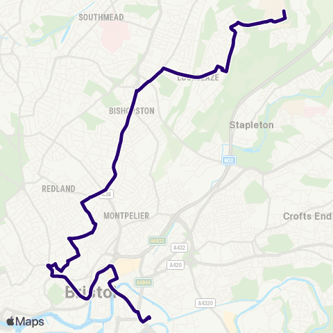First Bristol Bath & the West Frenchay Campus - Temple Meads Station map