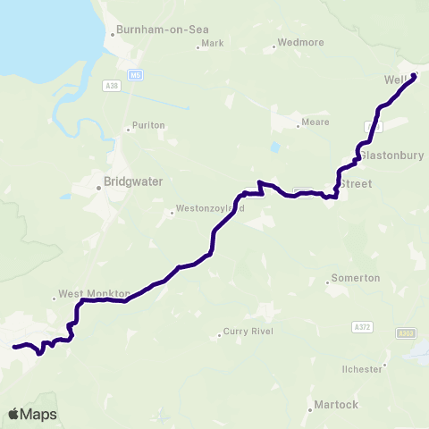 First Bristol Bath & the West Taunton Town Centre Stop I - Bus Station map