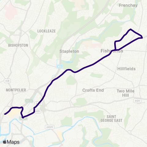 First Bristol Bath & the West The Centre - Straits Parade map