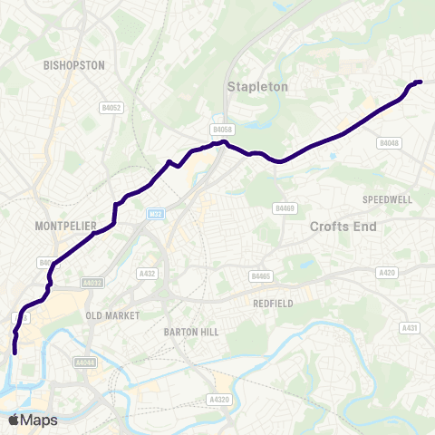 First Bristol Bath & the West The Centre - Straits Parade map