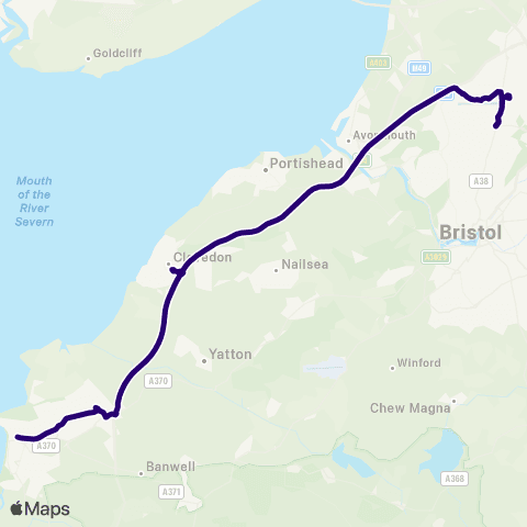 First Bristol Bath & the West Rolls-Royce Canteen - Interchange map
