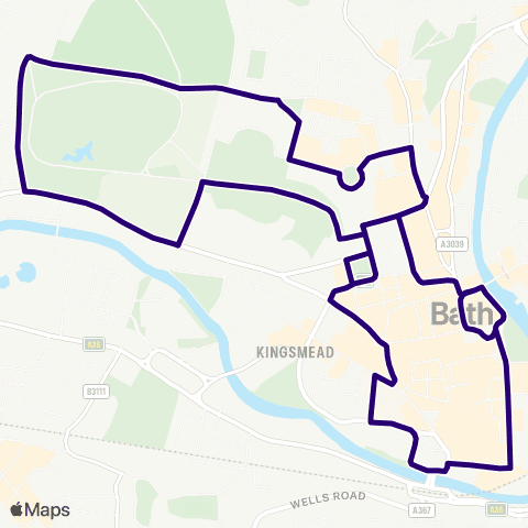 First Bristol Bath & the West Bath Abbey - Bath Abbey map