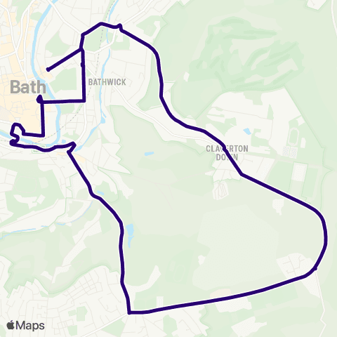First Bristol Bath & the West Terrace Walk - Terrace Walk map